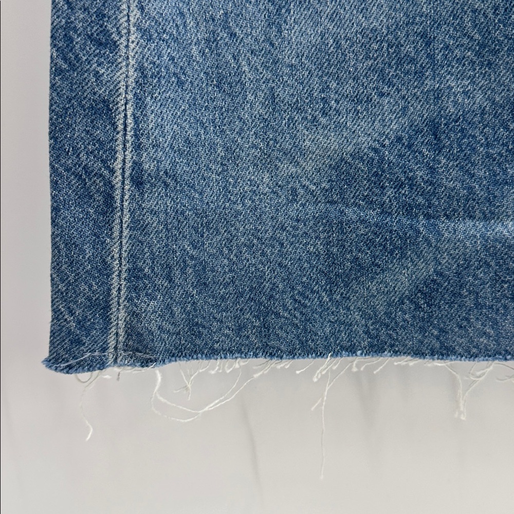 We The Free Patchwork Distressed Flare Jeans Raw … - image 5